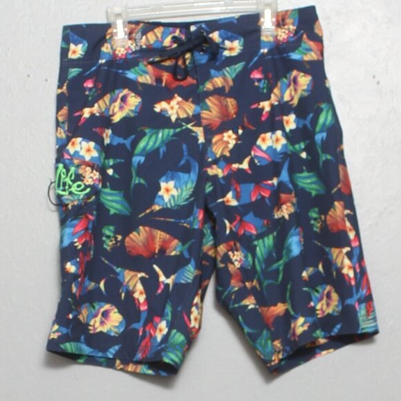 Salt life vapor stretch fish print shorts - Picture 1 of 12